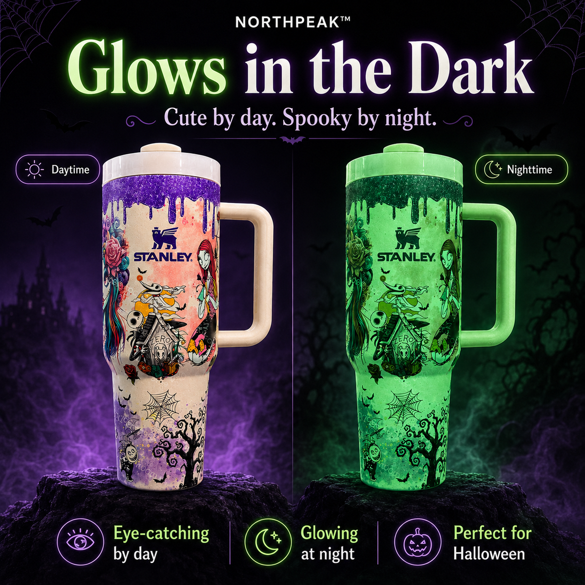 NorthpeakGear™ Sally x Jack Skellington 40 Oz Tumbler